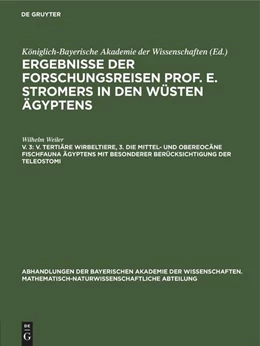 Abbildung von Weiler | Ergebnisse der Forschungsreisen Prof. E. Stromers in den Wüsten Ägyptens | 1. Auflage | 2025 | beck-shop.de
