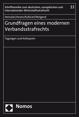 Abbildung von Henssler / Hoven | Grundfragen eines modernen Verbandsstrafrechts | 1. Auflage | 2017 | 33 | beck-shop.de