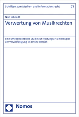 Abbildung von Schmidt | Verwertung von Musikrechten | 1. Auflage | 2017 | 27 | beck-shop.de