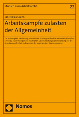 Abbildung von Green | Arbeitskämpfe zulasten der Allgemeinheit | 1. Auflage | 2017 | 22 | beck-shop.de