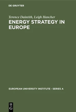 Abbildung von Daintith / Hancher | Energy Strategy in Europe | 1. Auflage | 1986 | 4 | beck-shop.de