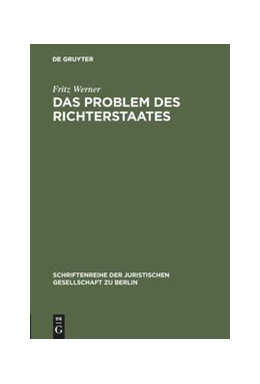 Abbildung von Werner | Das Problem des Richterstaates | 1. Auflage | 1960 | 2 | beck-shop.de