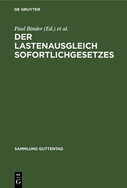 Abbildung von Binder / Drexl | Der Lastenausgleich Sofortlichgesetzes | 1. Auflage | 1949 | 235 | beck-shop.de