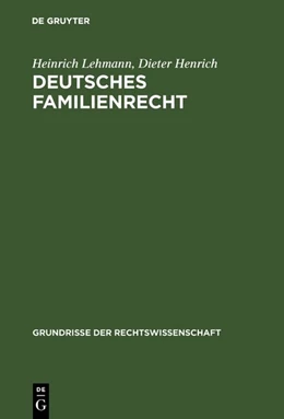 Abbildung von Lehmann / Henrich | Deutsches Familienrecht | 4. Auflage | 1967 | 4 | beck-shop.de