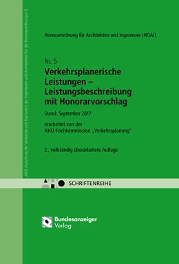 Abbildung von Verkehrsplanerische Leistungen - Leistungsbeschreibung mit Honorarvorschlag | 2. Auflage | 2018 | 5 | beck-shop.de