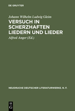 Abbildung von Anger | Versuch in Scherzhaften Liedern und Lieder | 1. Auflage | 2015 | beck-shop.de