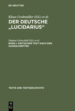 Abbildung von Gottschall / Steer | Kritischer Text nach den Handschriften | 1. Auflage | 2015 | beck-shop.de