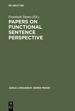 Abbildung von Danes | Papers on functional sentence perspective | 1. Auflage | 2015 | beck-shop.de