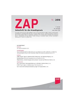 Abbildung von ZAP - Zeitschrift für die Anwaltpraxis | 30. Auflage | 2024 | beck-shop.de