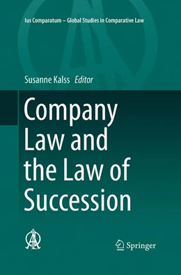 Abbildung von Kalss | Company Law and the Law of Succession | 1. Auflage | 2016 | beck-shop.de