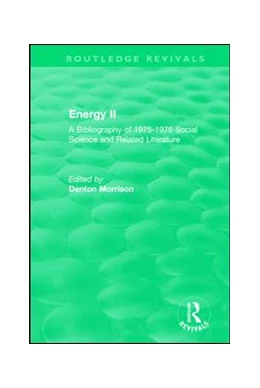 Abbildung von Morrison | Routledge Revivals: Energy II (1977) | 1. Auflage | 2019 | beck-shop.de