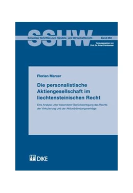 Abbildung von Marxer | Die personalistische Aktiengesellschaft im liechtensteinischen Recht | 1. Auflage | 2007 | 263 | beck-shop.de