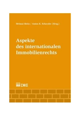Abbildung von Heiss / Schnyder | Aspekte des internationalen Immobilienrechts | 1. Auflage | 2011 | beck-shop.de