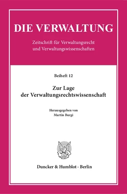 Abbildung von Burgi | Zur Lage der Verwaltungsrechtswissenschaft. | 1. Auflage | 2017 | 12 | beck-shop.de