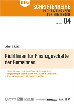 Abbildung von Riedl | Richtlinien für Finanzgeschäfte der Gemeinden | 1. Auflage | 2009 | beck-shop.de