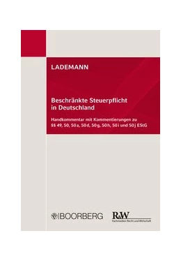 Abbildung von Lademann | Beschränkte Steuerpflicht in Deutschland | 1. Auflage | 2017 | beck-shop.de