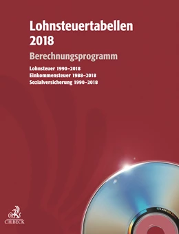 Abbildung von Lohnsteuertabellen 2018 • CD-ROM | 1. Auflage | 2018 | beck-shop.de