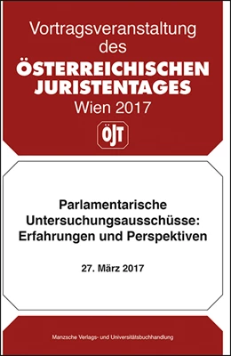 Abbildung von Parlamentarische Untersuchungsausschüsse: Erfahrungen und Perspektiven 27. März 2017 | 1. Auflage | 2017 | beck-shop.de