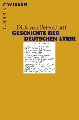 Cover: Petersdorff, Dirk von, Geschichte der deutschen Lyrik
