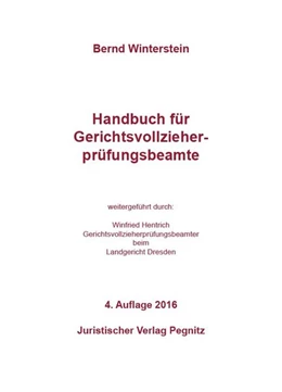 Abbildung von Winterstein | Handbuch für Gerichtsvollzieher-Prüfungsbeamte | 4. Auflage | | beck-shop.de
