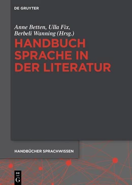 Abbildung von Betten / Fix | Handbuch Sprache in der Literatur | 1. Auflage | 2017 | beck-shop.de