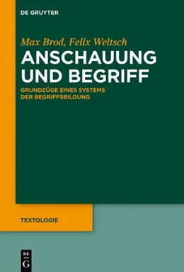 Abbildung von Brod / Weltsch | Anschauung und Begriff | 1. Auflage | 2017 | beck-shop.de