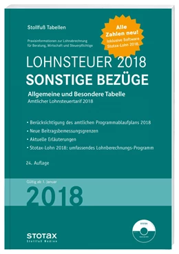 Abbildung von Lohnsteuertabelle 2018 Sonstige Bezüge | 1. Auflage | 2018 | beck-shop.de