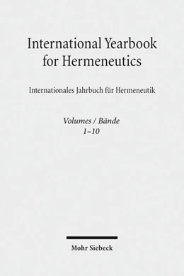 Abbildung von Figal | International Yearbook for Hermeneutics / Internationales Jahrbuch für Hermeneutik | 1. Auflage | 2017 | 1-10 | beck-shop.de
