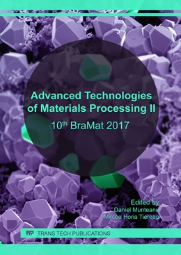Abbildung von Munteanu / Tierean | Advanced Technologies of Materials Processing II | 1. Auflage | 2017 | beck-shop.de