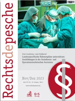 Abbildung von Rechtsdepesche für das Gesundheitswesen | 15. Auflage | 2024 | beck-shop.de