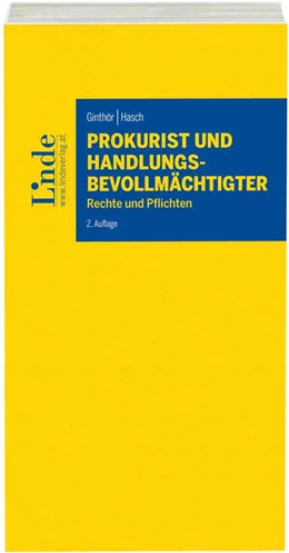 Abbildung von Ginthör / Hasch | Prokurist und Handlungsbevollmächtigter | 2. Auflage | 2017 | beck-shop.de