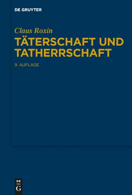 Abbildung von Roxin | Täterschaft und Tatherrschaft | 1. Auflage | 2017 | beck-shop.de