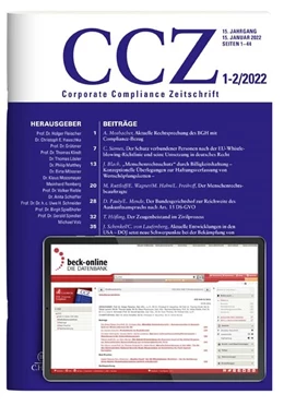 Abbildung von CCZ • Corporate Compliance Zeitschrift | 11. Auflage | 2023 | beck-shop.de