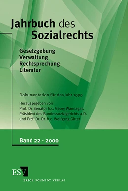 Abbildung von Wannagat / Gitter | Jahrbuch des Sozialrechts • Band 22 | 1. Auflage | 2000 | 22 | beck-shop.de