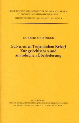 Cover: Oettinger, Norbert, Gab es einen Trojanischen Krieg?