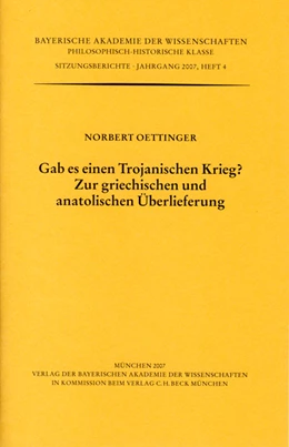 Abbildung von Oettinger, Norbert | Gab es einen Trojanischen Krieg? | 1. Auflage | 2008 | Heft 2007/4 | beck-shop.de