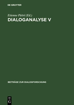 Abbildung von Piétri | Dialoganalyse V | 1. Auflage | 2017 | beck-shop.de