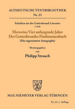 Abbildung von Merswin / Strauch | Schriften aus der Gottesfreund-Literatur | 1. Auflage | 2016 | beck-shop.de