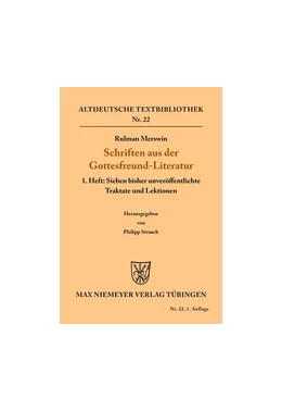Abbildung von Merswin / Strauch | Schriften aus der Gottesfreund-Literatur | 1. Auflage | 2016 | beck-shop.de