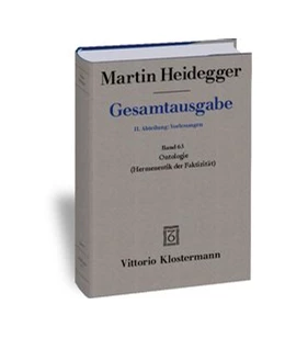 Abbildung von Heidegger / Bröcker-Oltmanns | Gesamtausgabe. 4 Abteilungen / Ontologie. Hermeneutik der Faktizität | 3. Auflage | 2017 | beck-shop.de