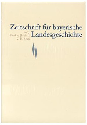 Cover: , Zeitschrift für bayerische Landesgeschichte Band 70 Heft 1/2007