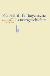 Cover:, Zeitschrift für bayerische Landesgeschichte Band 70 Heft 2/2007