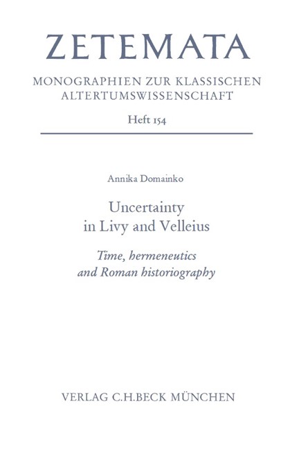 Cover: Annika Domainko, Uncertainty in Livy and Velleius