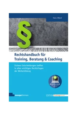 Abbildung von Olbert | Rechtshandbuch für Training, Beratung & Coaching | 1. Auflage | 2018 | beck-shop.de