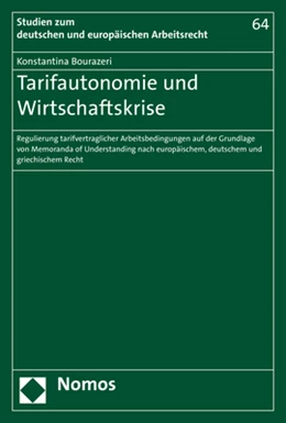 Abbildung von Bourazeri | Tarifautonomie und Wirtschaftskrise | 1. Auflage | 2019 | 64 | beck-shop.de