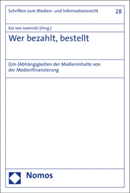 Abbildung von Lewinski (Hrsg.) | Wer bezahlt, bestellt | 1. Auflage | 2017 | 28 | beck-shop.de