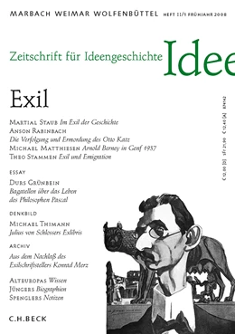 Abbildung von Raulff, Ulrich / Seemann, Th. Hellmut | Zeitschrift für Ideengeschichte: ZIG (2008) Heft 1: Exil | 1. Auflage | 2008 | beck-shop.de