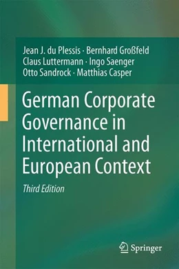 Abbildung von Du Plessis / Großfeld | German Corporate Governance in International and European Context | 3. Auflage | 2017 | beck-shop.de