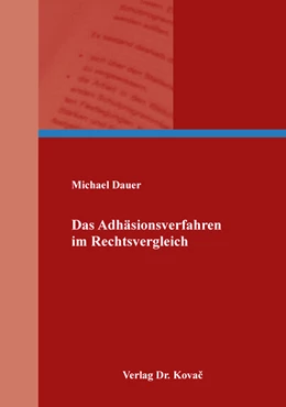 Abbildung von Dauer | Das Adhäsionsverfahren im Rechtsvergleich | 1. Auflage | 2018 | 399 | beck-shop.de