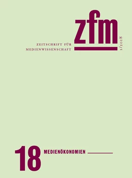 Abbildung von Zeitschrift für Medienwissenschaft 18 | 1. Auflage | 2018 | beck-shop.de